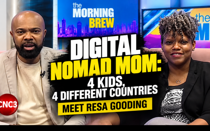 Keron Rose and Resa Gooding on CNC3’s The Morning Brew discussing digital nomad family life and the Digital Nomad Summit 2026